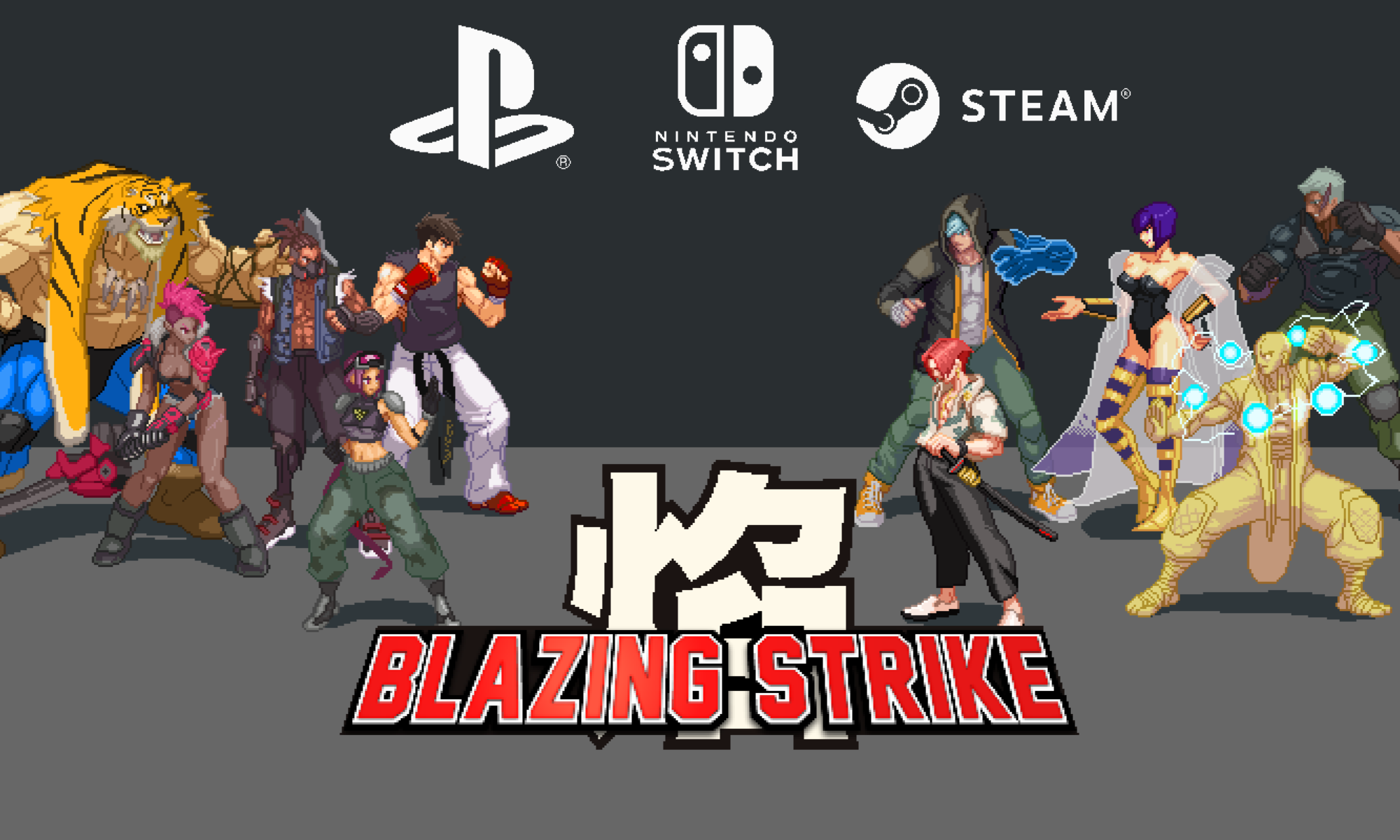 Blazing Strike, jogo de luta com estética retrô, é anunciado pela